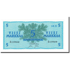 Banconote, Finlandia, 5 Markkaa, 1963, KM:99a, FDS
