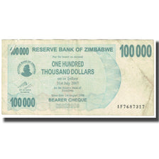 Banknote, Zimbabwe, 100,000 Dollars, 2007, 2007-07-31, KM:48a, VG(8-10)