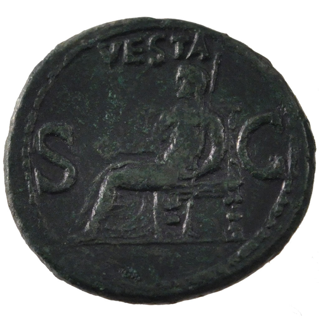Caligula, As, AU(50-53), Copper, Cohen #27, 12.00