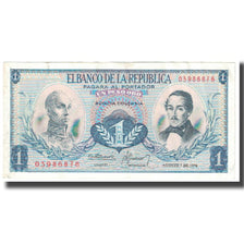 Banknote, Colombia, 1 Peso Oro, 1974, 1980-08-07, KM:404e, EF(40-45)