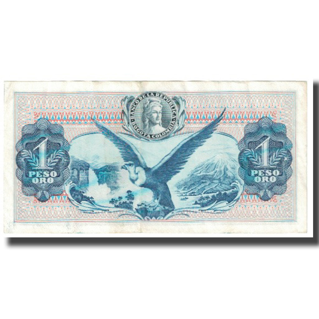 Banknote, Colombia, 1 Peso Oro, 1974, 1980-08-07, KM:404e, EF(40-45)