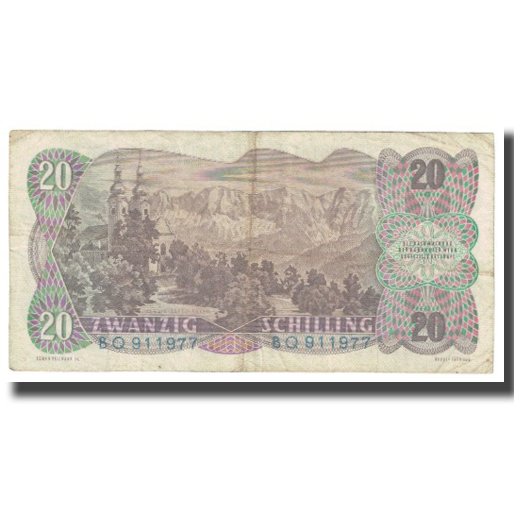 Banknote, Austria, 20 Schilling, 1956, 1956-07-02, KM:136a, VF(20-25)