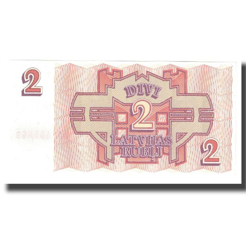Biljet, Letland, 2 Rubli, KM:36, NIEUW