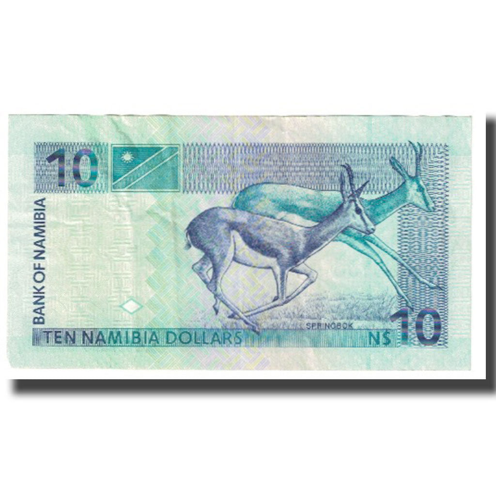 Nota, Namíbia, 10 Namibia dollars, KM:1a, EF(40-45)