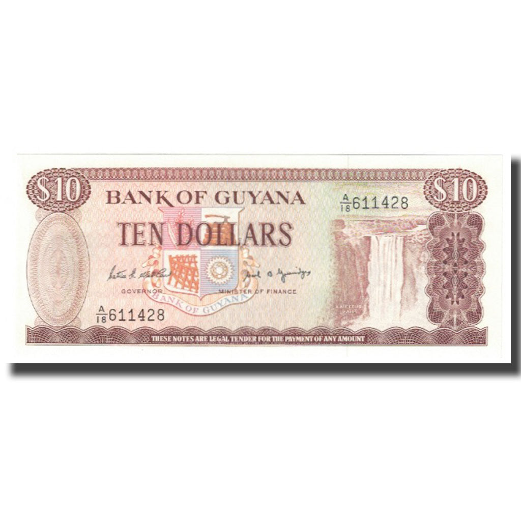 Banknote, Guyana, 10 Dollars, KM:23d, UNC(65-70)