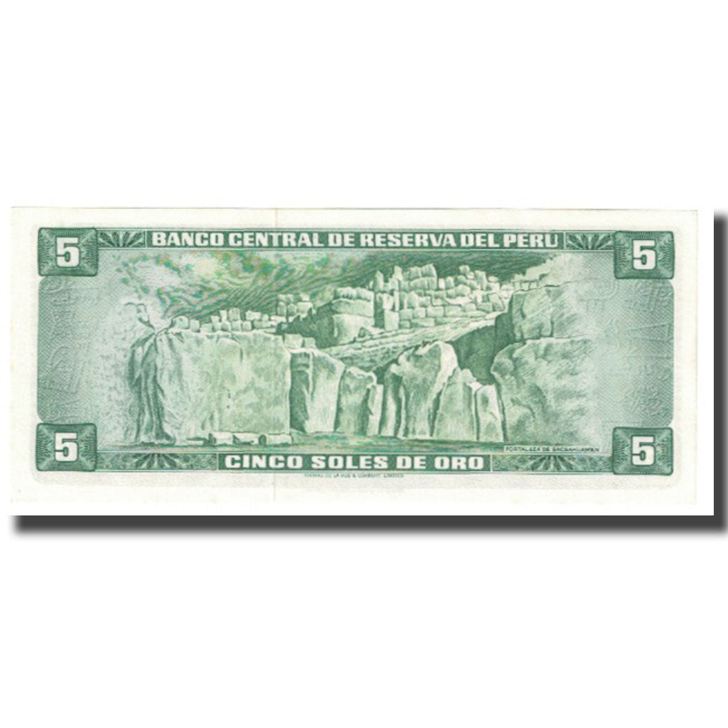 Banknote, Peru, 5 Soles De Oro, 1970, 1970-10-16, KM:99b, UNC(65-70)