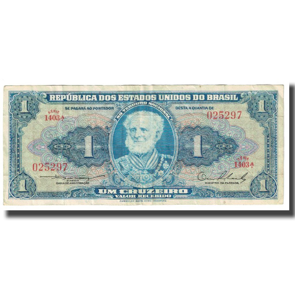 Banconote, Brasile, 1 Cruzeiro, KM:132a, MB