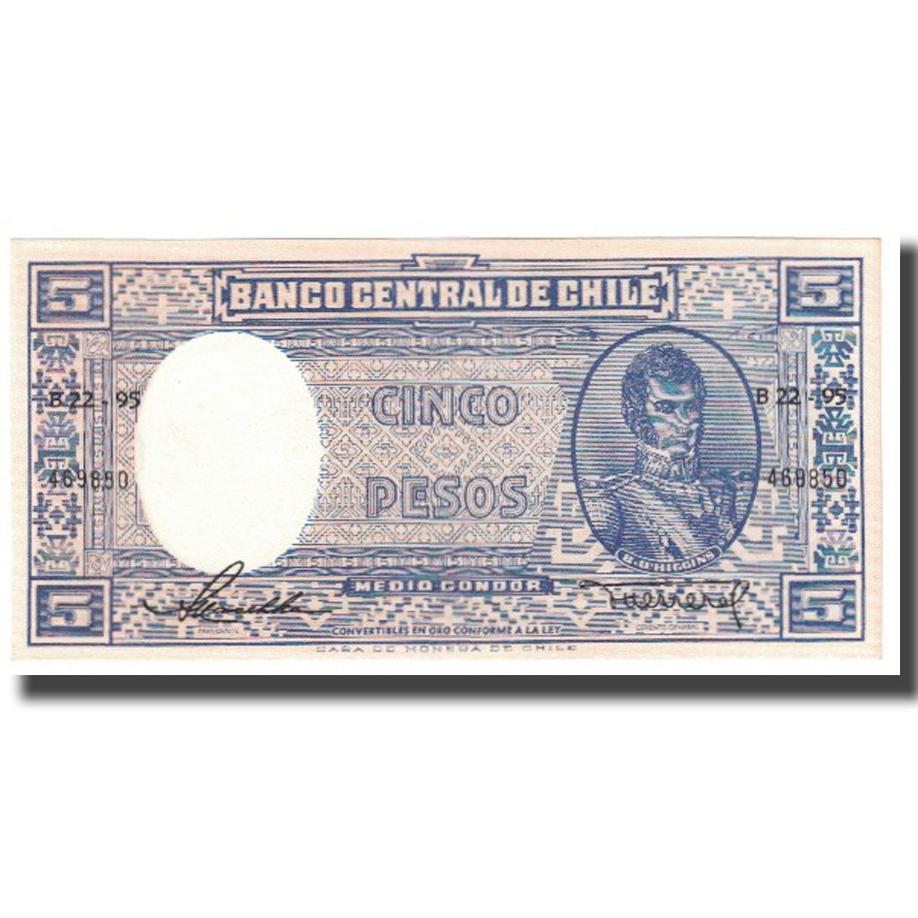 Banknote, Chile, 5 Pesos = 1/2 Condor, KM:119, UNC(65-70)