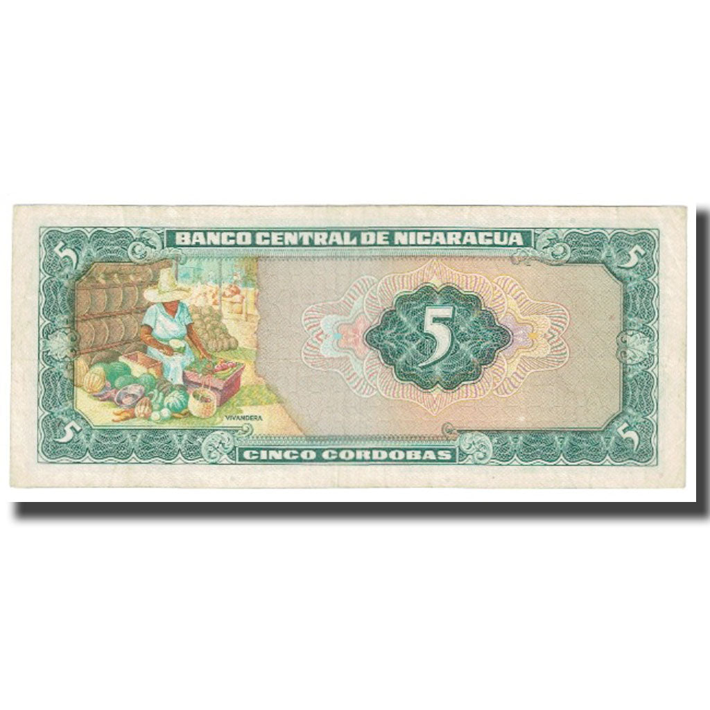 Banknote, Nicaragua, 5 Cordobas, 1972, 1972-04-27, KM:122, EF(40-45)