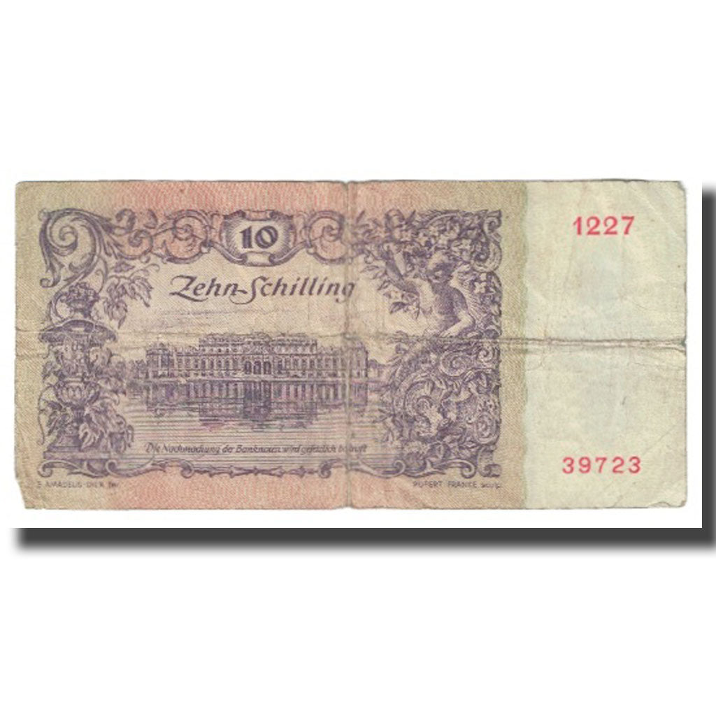 Banknote, Austria, 10 Schilling, 1950, 1950-01-02, KM:127, VF(20-25)