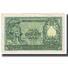 Banknote, Italy, 50 Lire, KM:91a, VF(20-25)