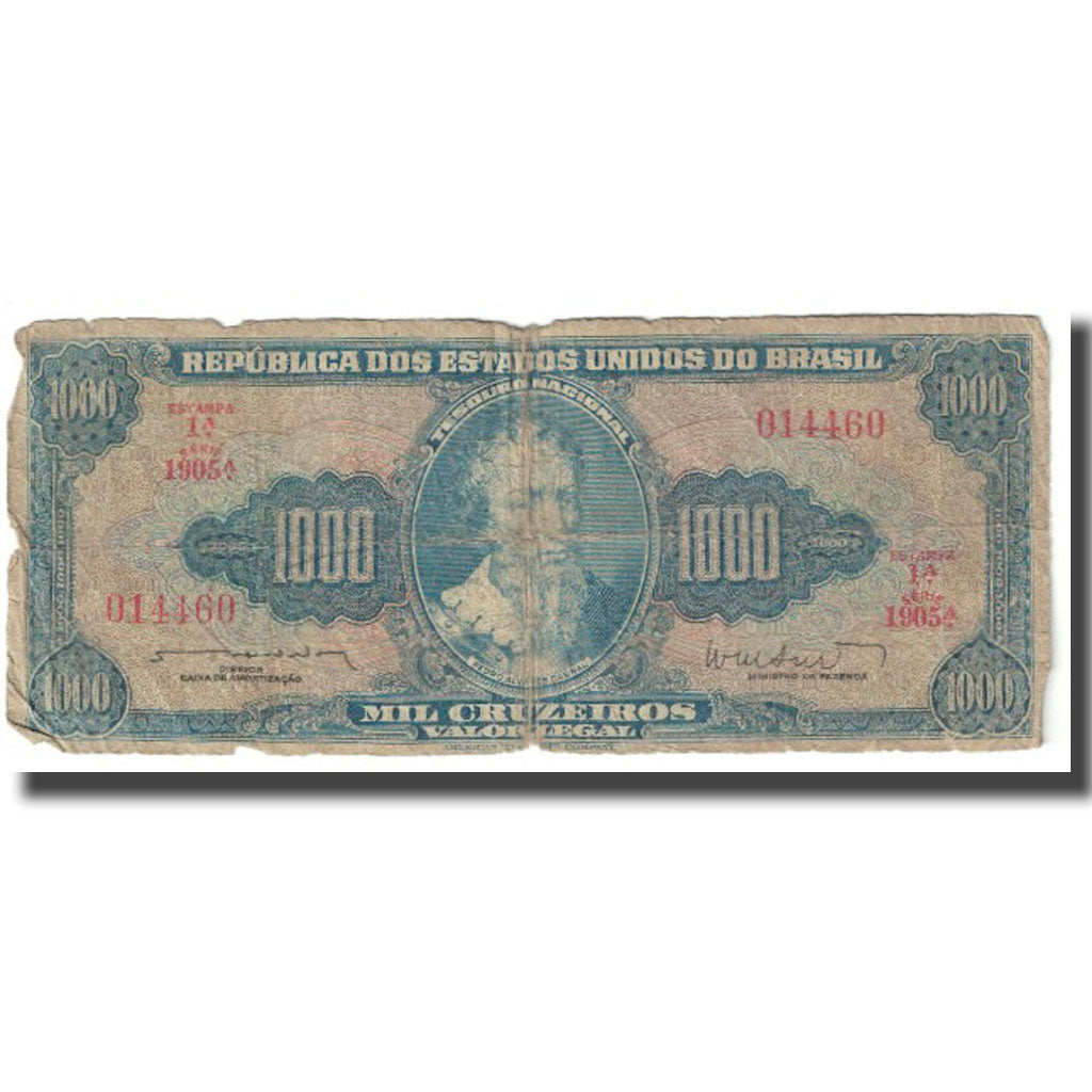 Banconote, Brasile, 1000 Cruzeiros, 1905, KM:165, B