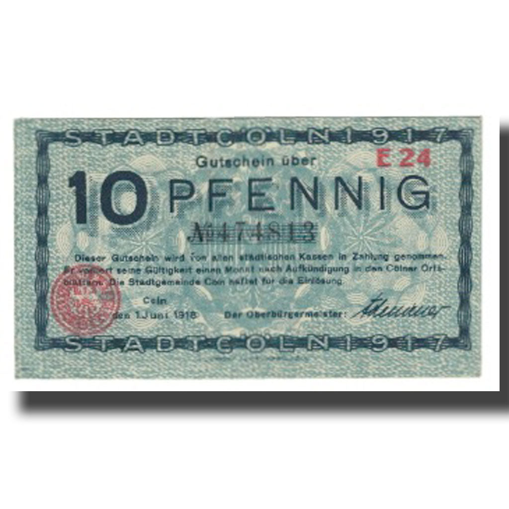 Nota, Alemanha, 10 Pfennig, 1921, 1921-12-31, UNC(65-70)