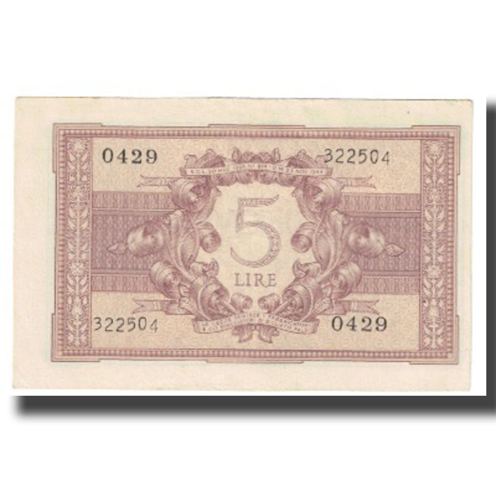 Banknote, Italy, 5 Lire, KM:31a, UNC(63)