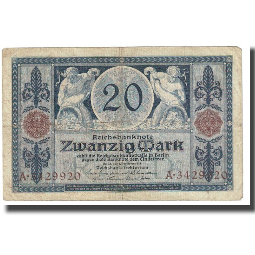 Banconote, Germania, 20 Mark, 1915, 1915-11-04, KM:63, MB