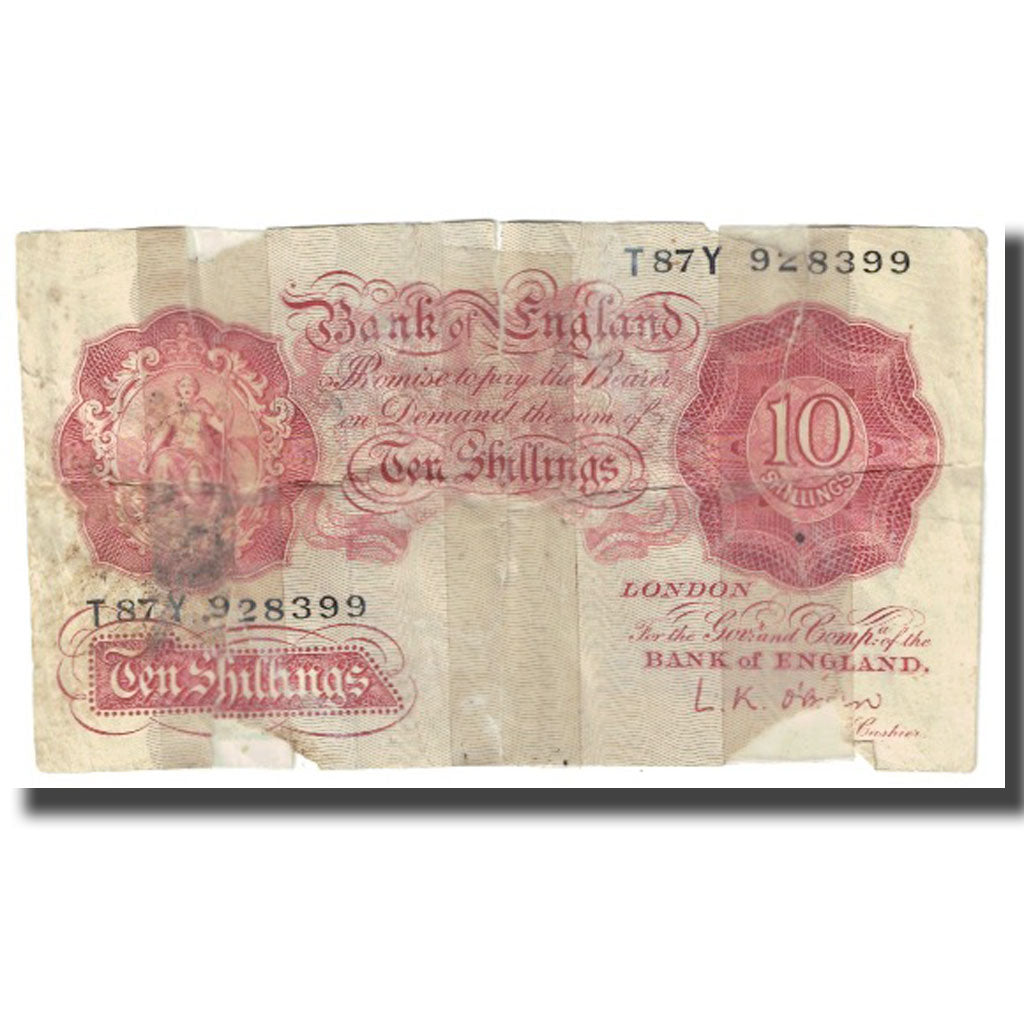 Banknote, Great Britain, 10 Shillings, KM:368b, AG(1-3)