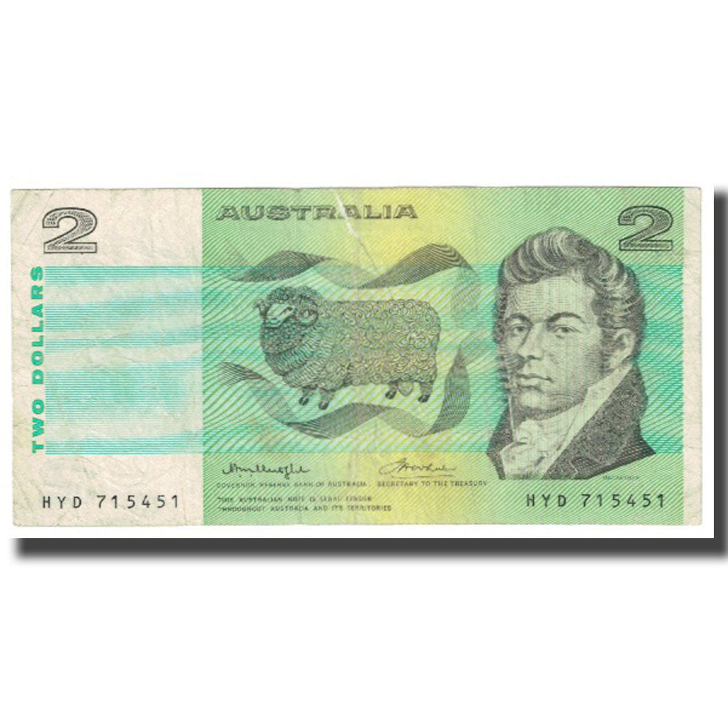 Biljet, Australië, 2 Dollars, KM:43c, SPL