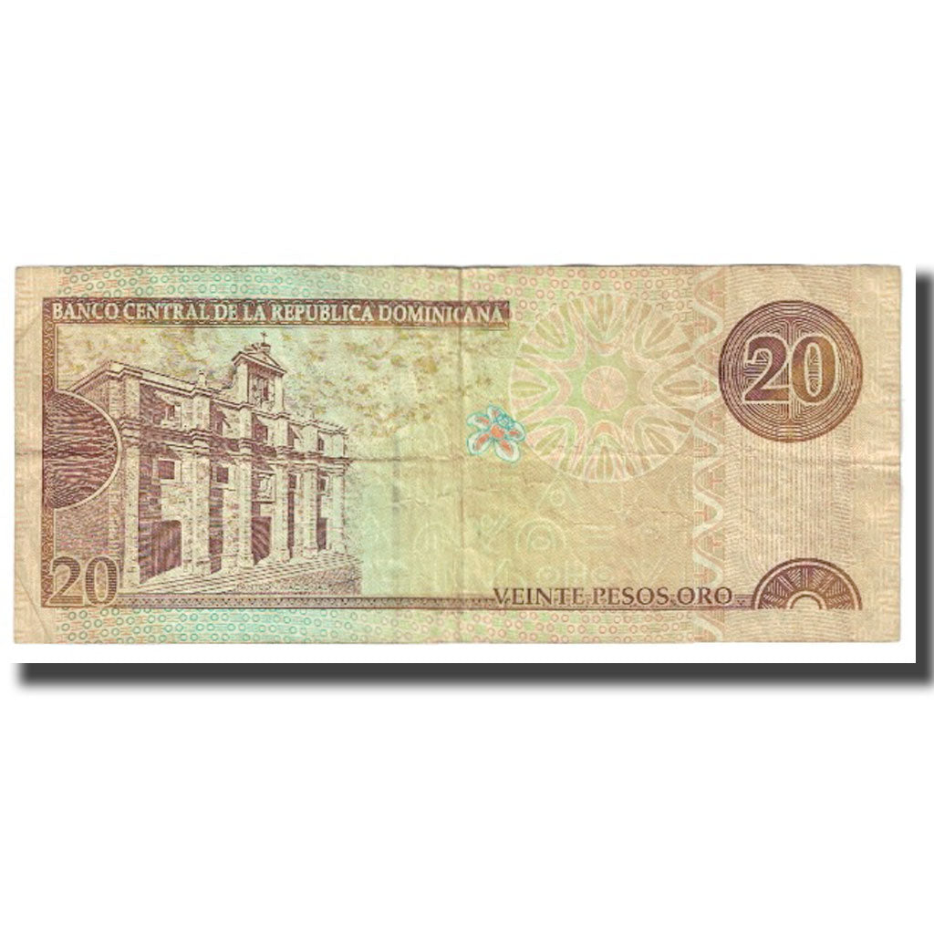 Billete, 20 Pesos Oro, 2003, República Dominicana, KM:169c, MBC