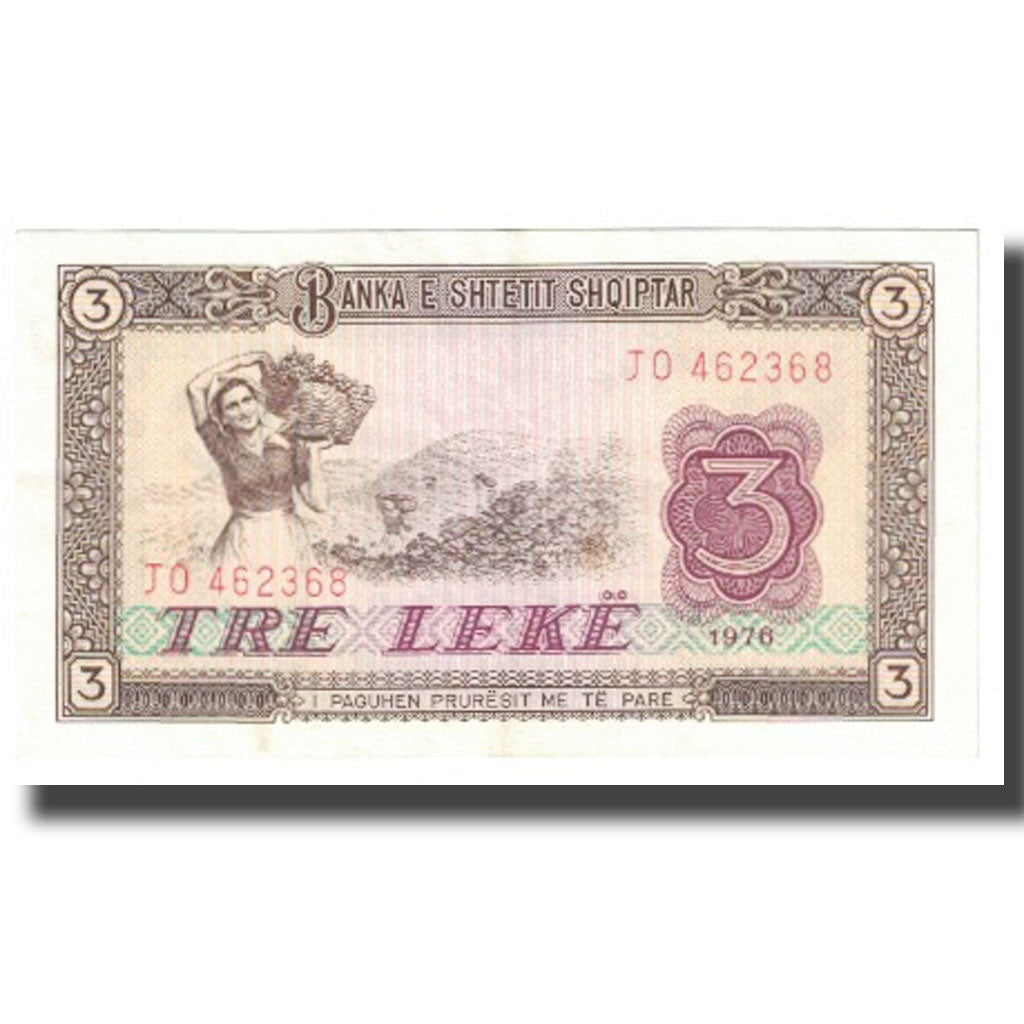 Billete, 3 Lekë, 1976, Albania, KM:41a, UNC