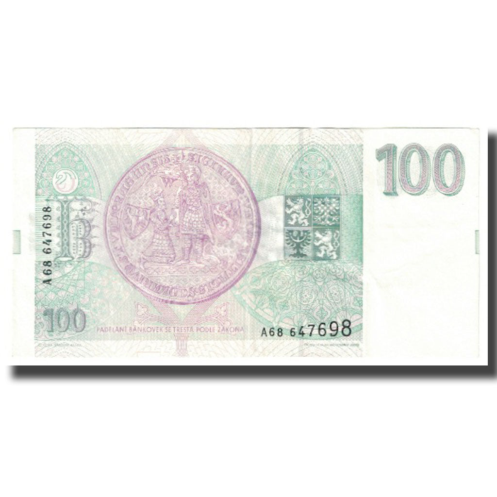 Banknote, Czech Republic, 100 Korun, 1993, KM:5a, AU(55-58)