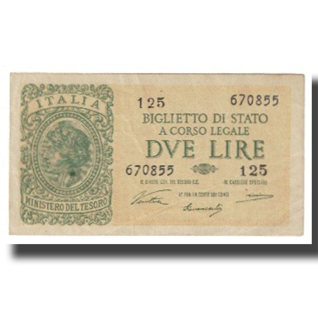 Banknote, Italy, 2 Lire, 1935, KM:30a, AU(55-58)