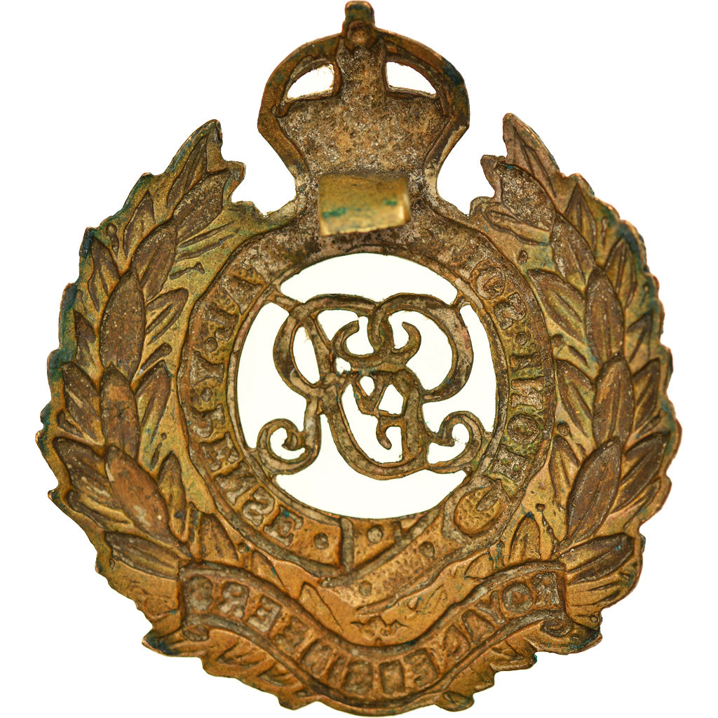 Royaume-Uni, WW1 Cap Badge, Royal Engineers, Médaille, 1914-1918, Très bon