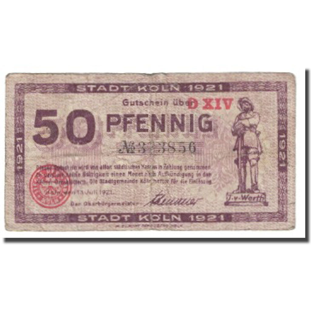 Billet, Allemagne, 50 Pfennig, 1921, 1921-07-13, NEUF