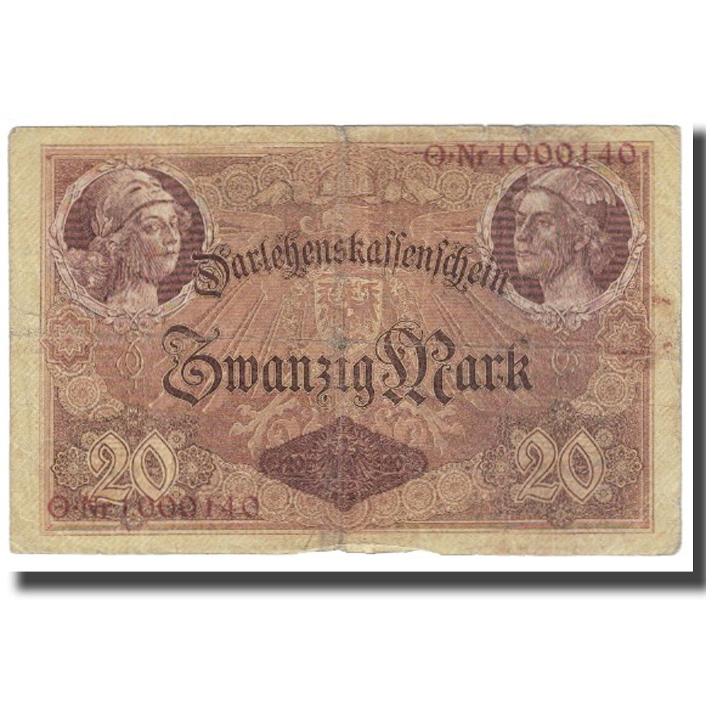 Banknote, Germany, 20 Mark, 1914, 1914-08-05, KM:48a, EF(40-45)