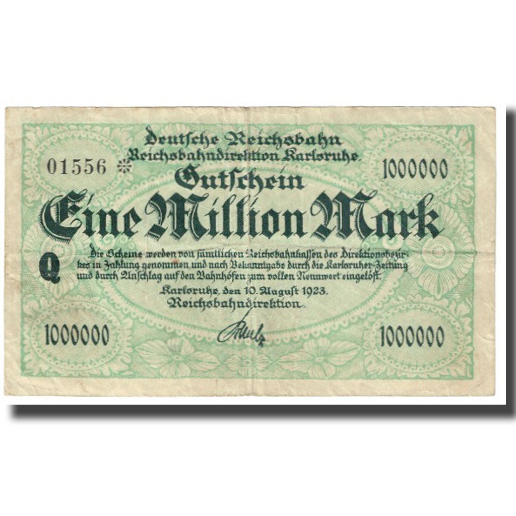 Banknote, Germany, 1 Million Mark, 1923, 1923-08-10, EF(40-45)