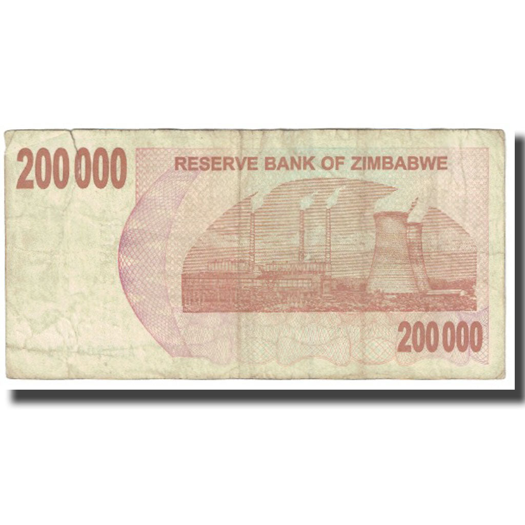 Banknote, Zimbabwe, 200,000 Dollars, 2008, 2008-06-30, KM:49, VG(8-10)