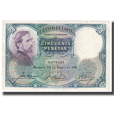 Billet, Espagne, 50 Pesetas, 1931, 1931-04-23, KM:82, SUP