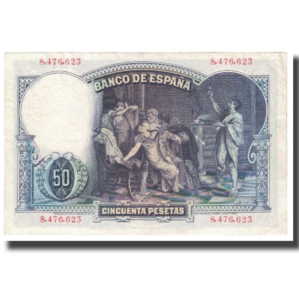 Billet, Espagne, 50 Pesetas, 1931, 1931-04-23, KM:82, SUP