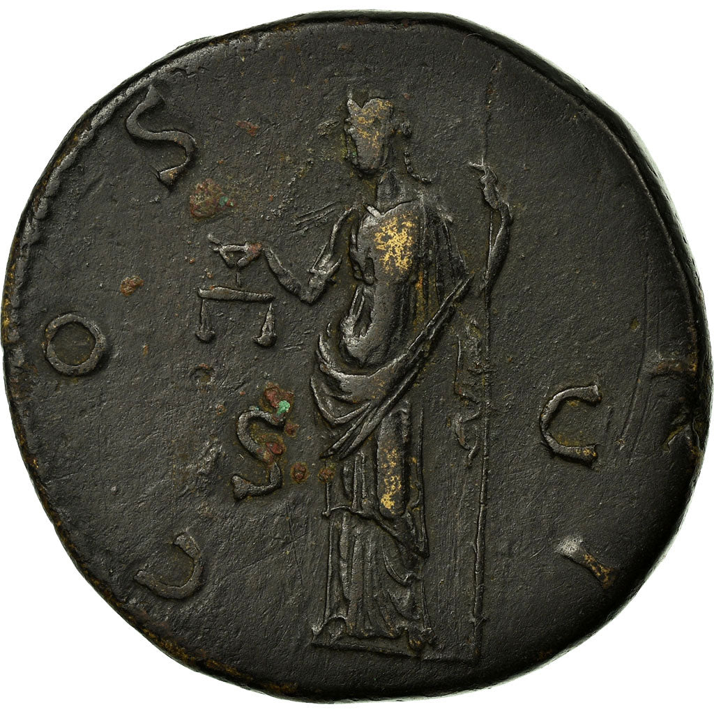 Coin, Hadrian, Sestertius, Rome, AU(50-53), Copper, Cohen:385