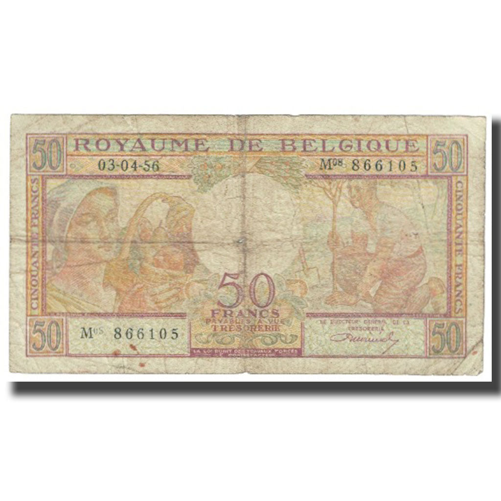 Banknote, Belgium, 50 Francs, 1956, 1956-04-03, KM:133b, VF(20-25)