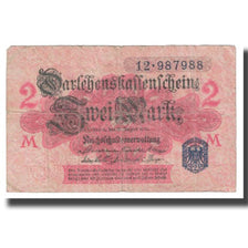 Banknote, Germany, 2 Mark, 1914, 1914-08-12, KM:54, EF(40-45)