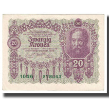 Banknote, Austria, 20 Kronen, 1922, 1922-01-02, KM:76, UNC(63)