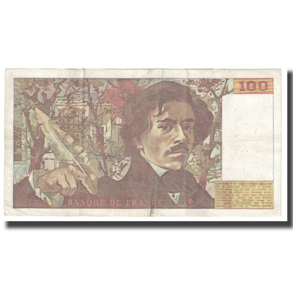 França, 100 Francs, Delacroix, 1979, P. A.Strohl-G.Bouchet-J.J.Tronche
