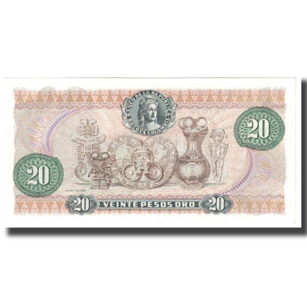 Banknote, Colombia, 20 Pesos Oro, 1979, 1979-04-01, KM:409d, UNC(65-70)
