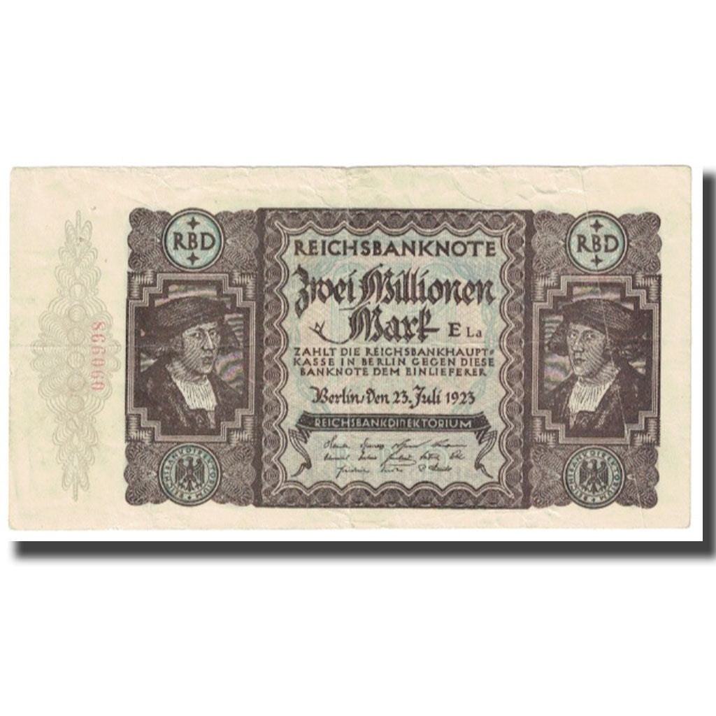 Banknote, Germany, 2 Millionen Mark, 1923, 1923-07-23, KM:104a, VF(20-25)
