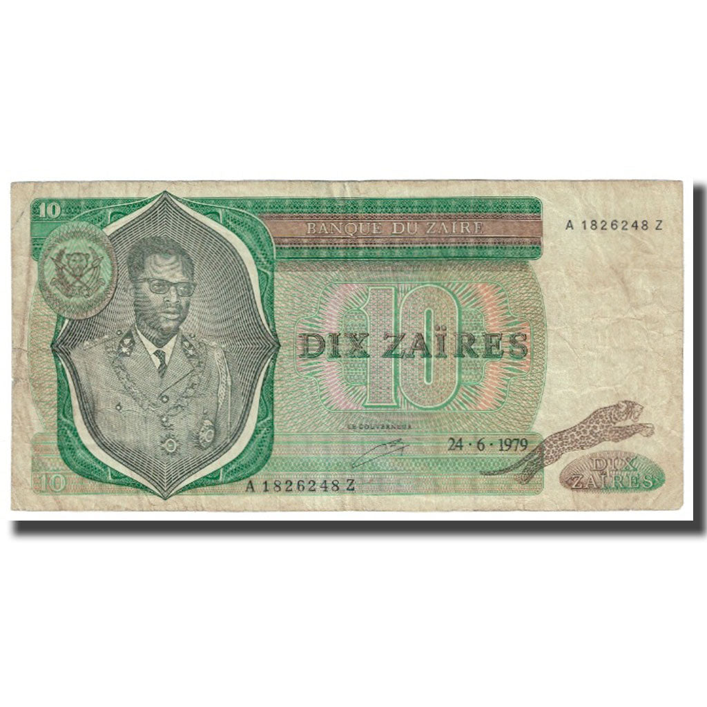 Banknote, Zaire, 10 Zaïres, 1979, 1993-06-24, KM:24b, VF(20-25)