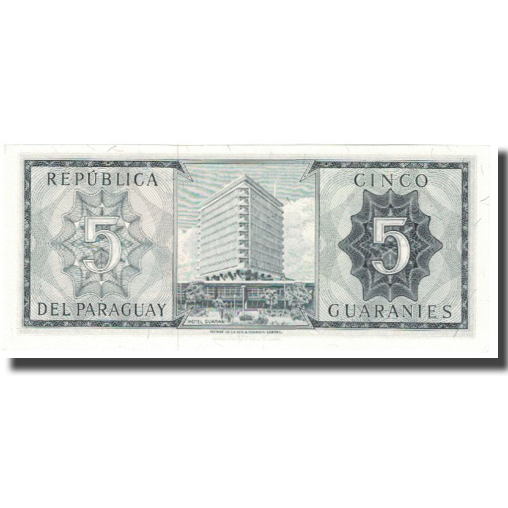 Banknote, Paraguay, 5 Guaranies, KM:195a, UNC(65-70)