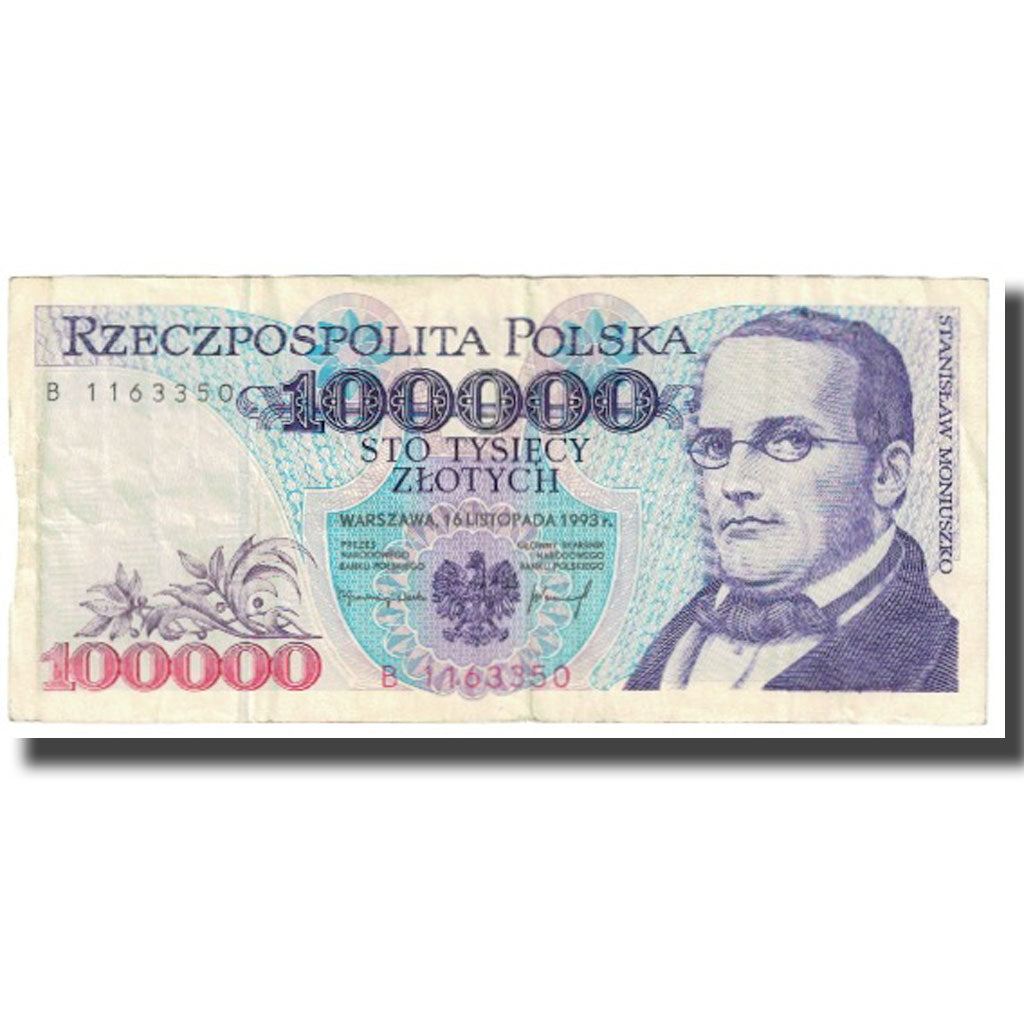 Banknote, Poland, 100,000 Zlotych, 1993, 1983-06-16, KM:160a, EF(40-45)