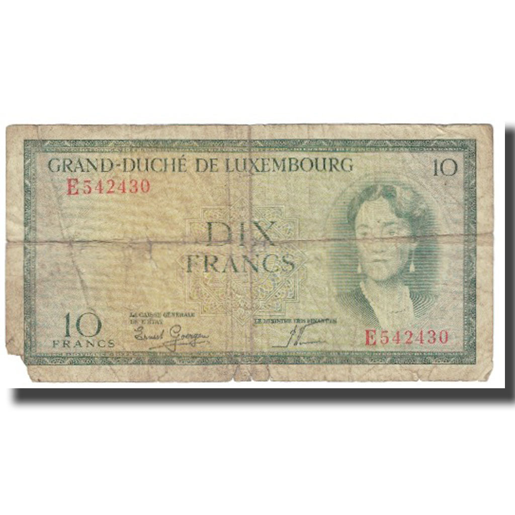 Banknote, Luxembourg, 10 Francs, KM:48a, AG(1-3)