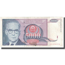 Geldschein, Jugoslawien, 5000 Dinara, 1991, KM:111, SS