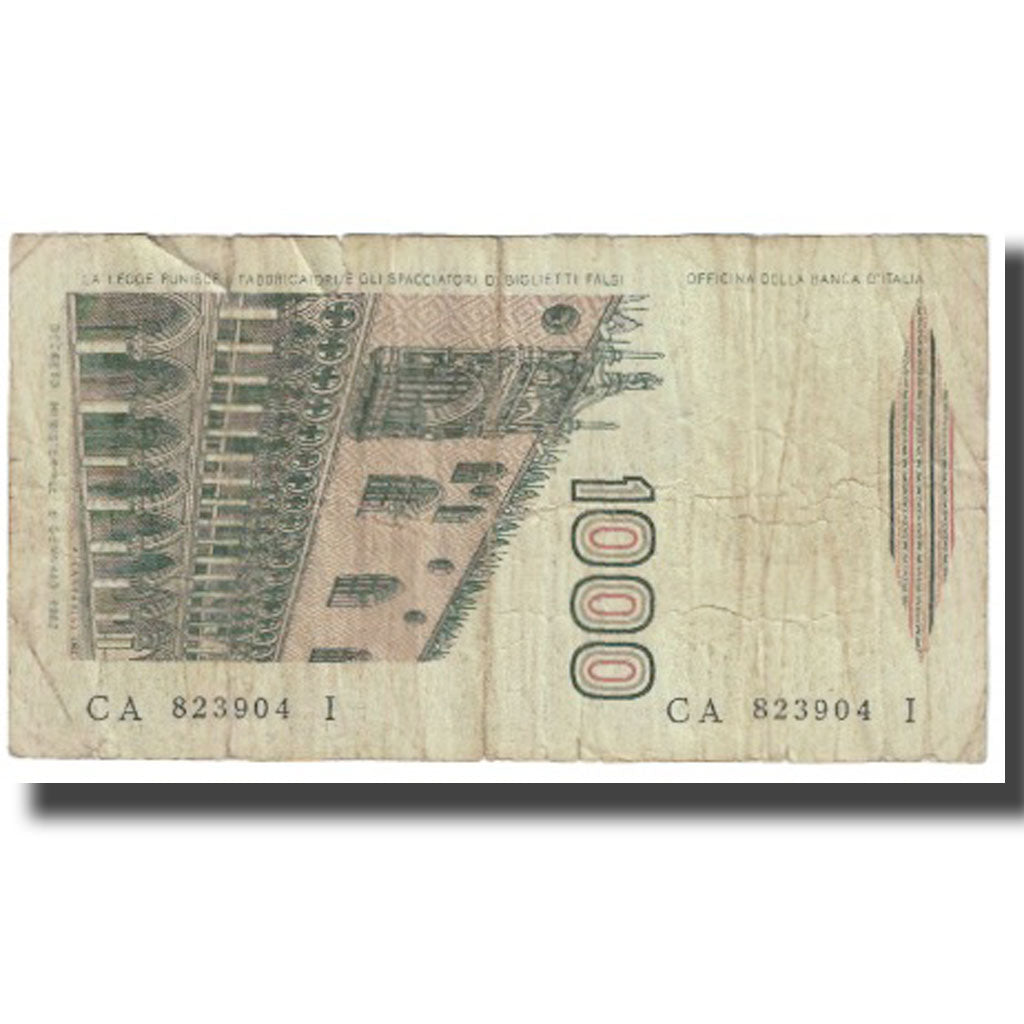 Biljet, Italië, 1000 Lire, 1982, 1982-01-06, KM:109a, TB+
