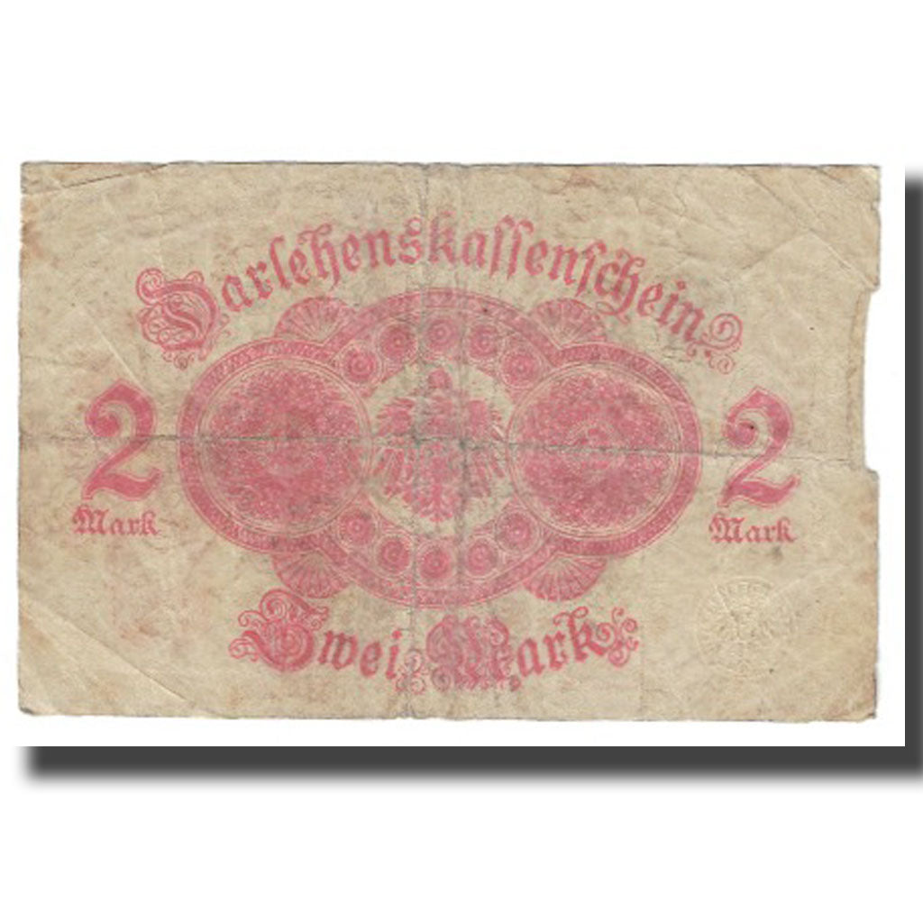 Nota, Alemanha, 2 Mark, 1914, 1914-08-12, KM:53, G(4-6)