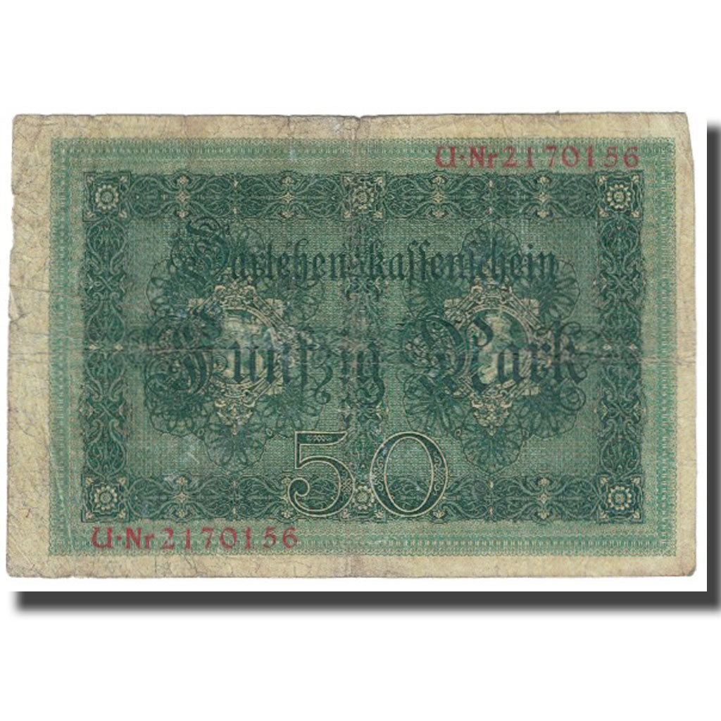 Geldschein, Deutschland, 50 Mark, 1914, 1914-08-05, KM:49a, SGE