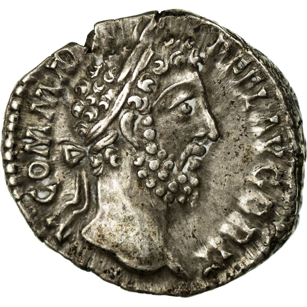 Moneta, Commodus, Denarius, BB+, Argento, Cohen:966
