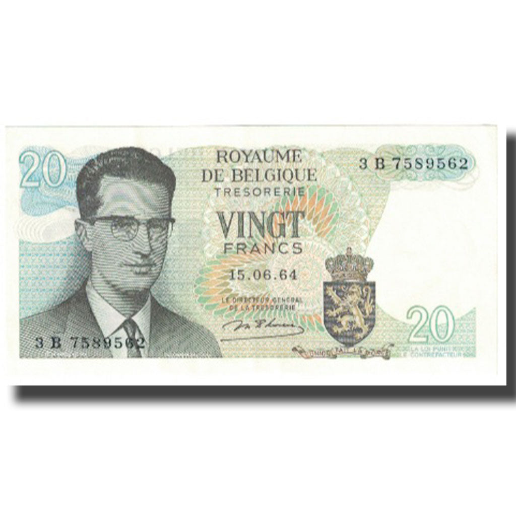 Banknote, Belgium, 20 Francs, 1964, 1964-06-15, KM:138, UNC(65-70)