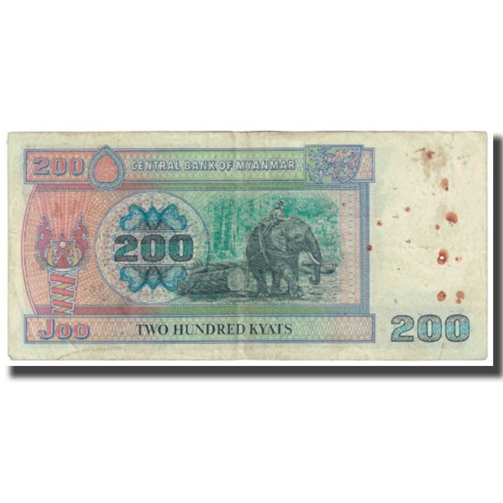 Nota, Myanmar, 200 Kyats, KM:75b, AG(1-3)
